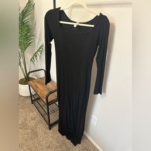 Black bodycon shaping dress